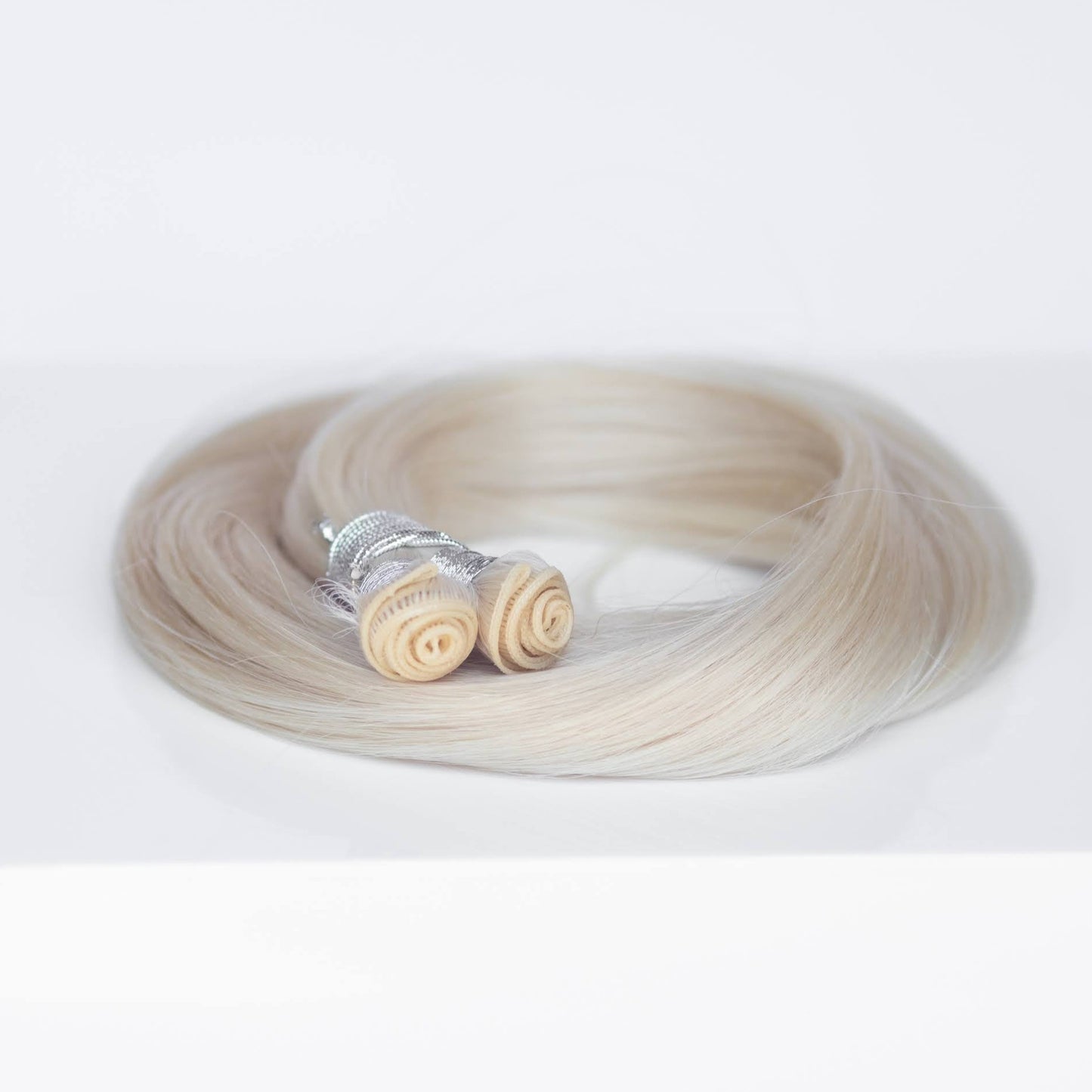 Genius (Micro) Weft 20" 80g Single Donor Virgin - #80 Hollywood Blonde (aka White Blonde)