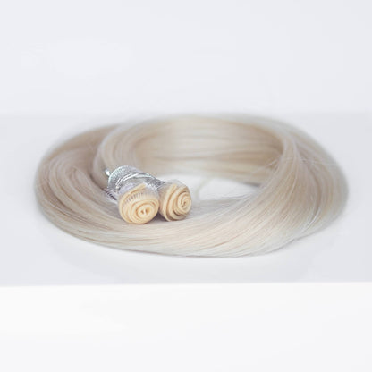 Genius (Micro) Weft 16" 60g Single Donor Virgin - #80 Hollywood Blonde (aka White Blonde)