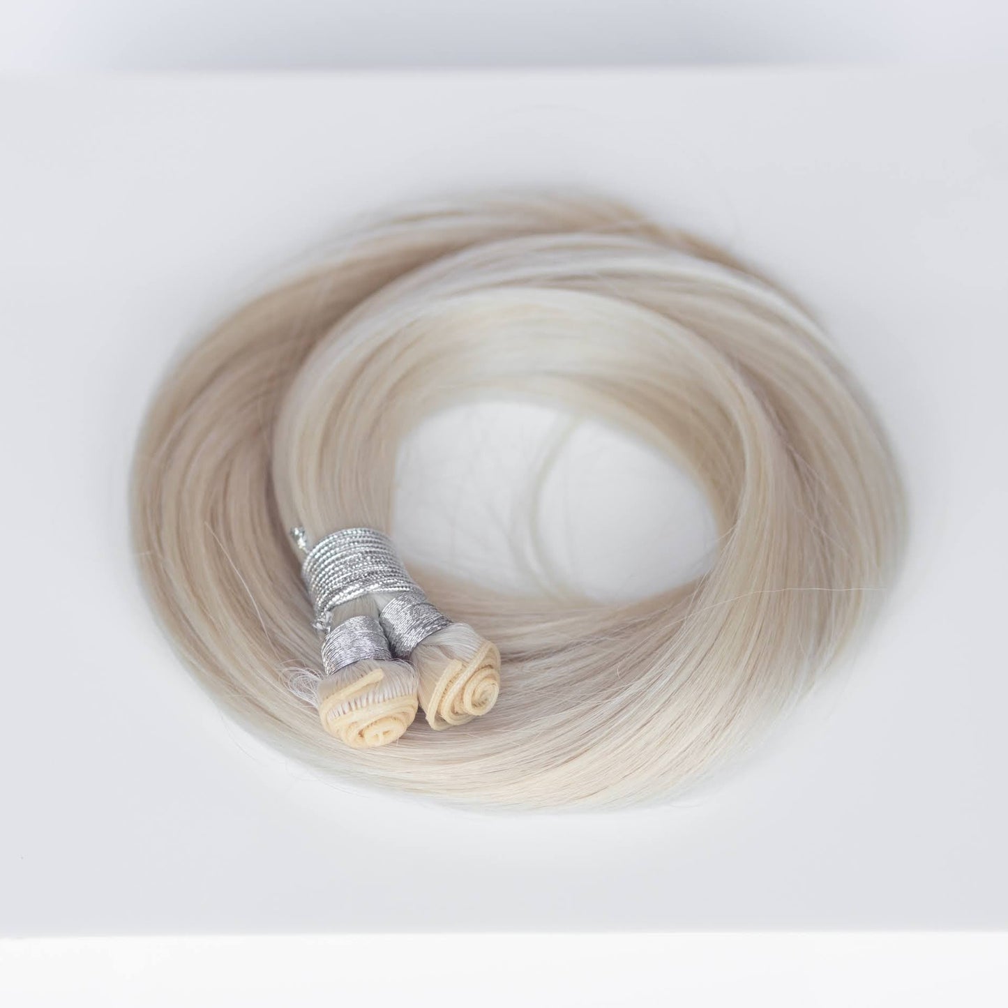 Genius (Micro) Weft 20" 80g Single Donor Virgin -#80 White Blonde