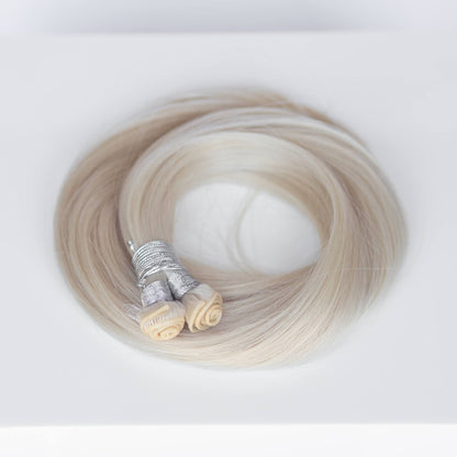 Genius (Micro) Weft 16" 60g Single Donor Virgin - #80 Hollywood Blonde (aka White Blonde)
