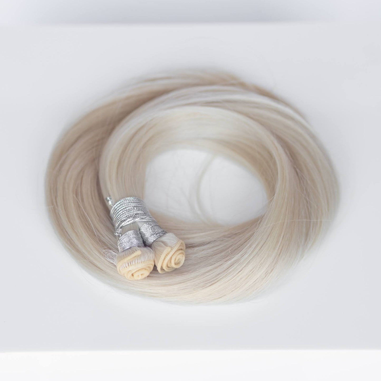 Genius (Micro) Weft 18" 68g Single Donor Virgin - #80 White Blonde