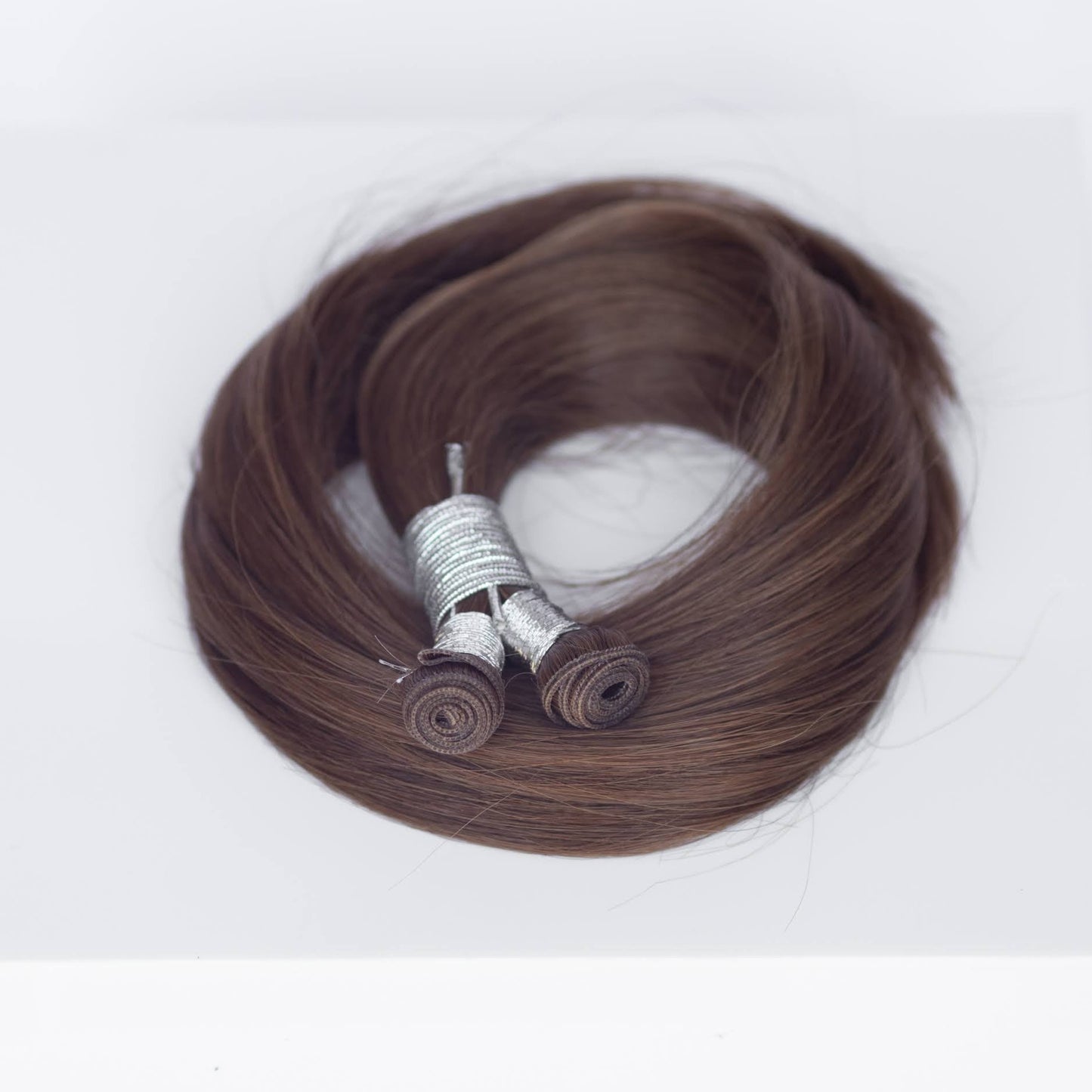 Genius (Micro) Weft 22" 88g Single Donor Virgin - #4 Roasted Walnut (aka Chocolate Brown)