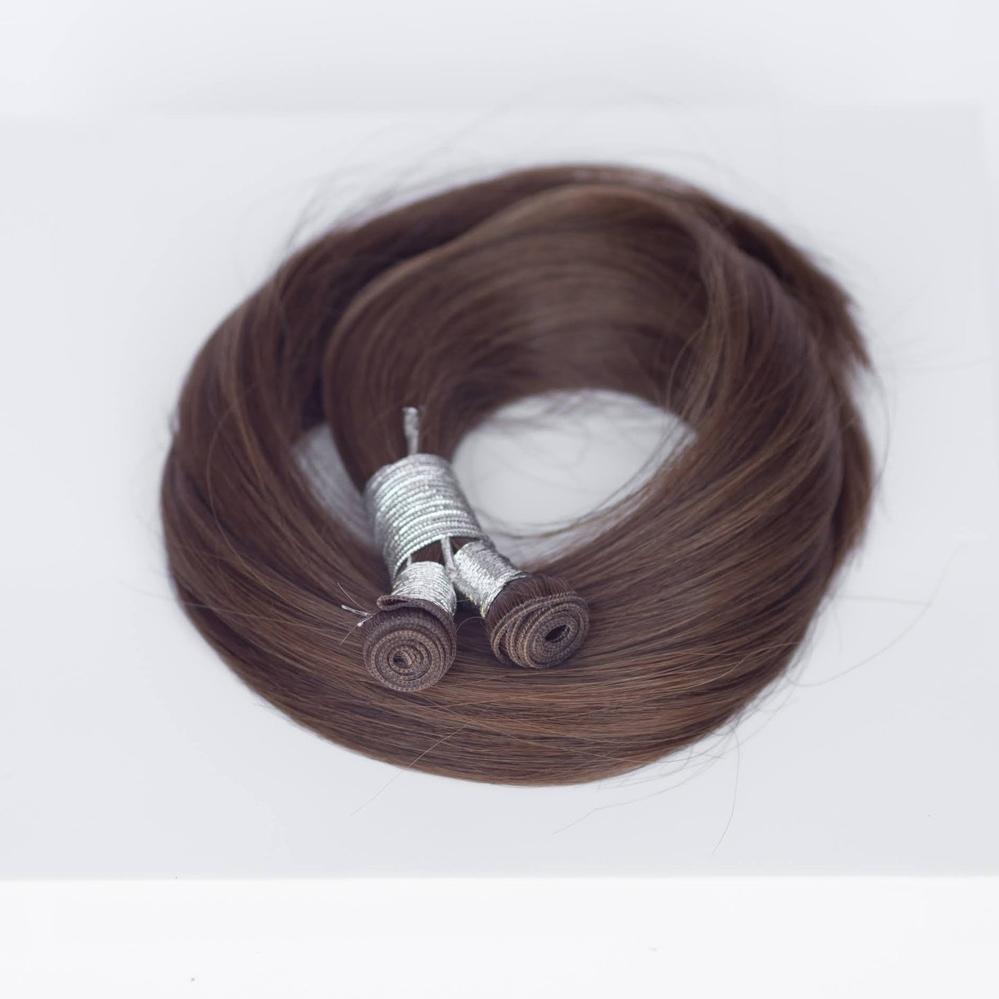 Genius (Micro) Weft 20" 80g Single Donor Virgin - #4 Roasted Walnut (aka Chocolate Brown)