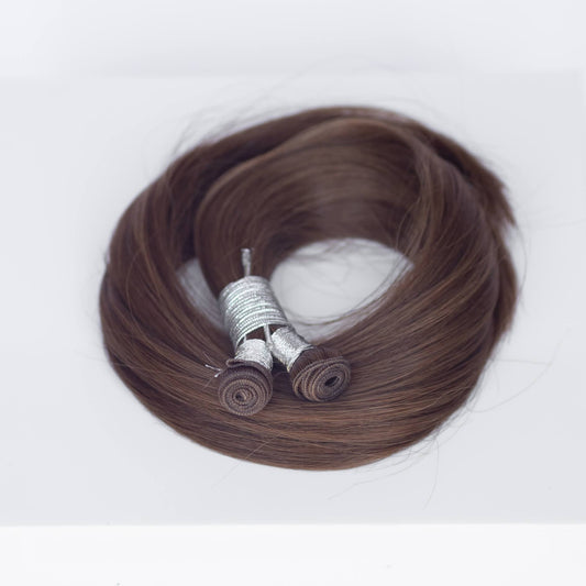 Genius (Micro) Weft 20" 80g Professional Hair Extensions - #4 Roasted Walnut (aka Chocolate Brown)