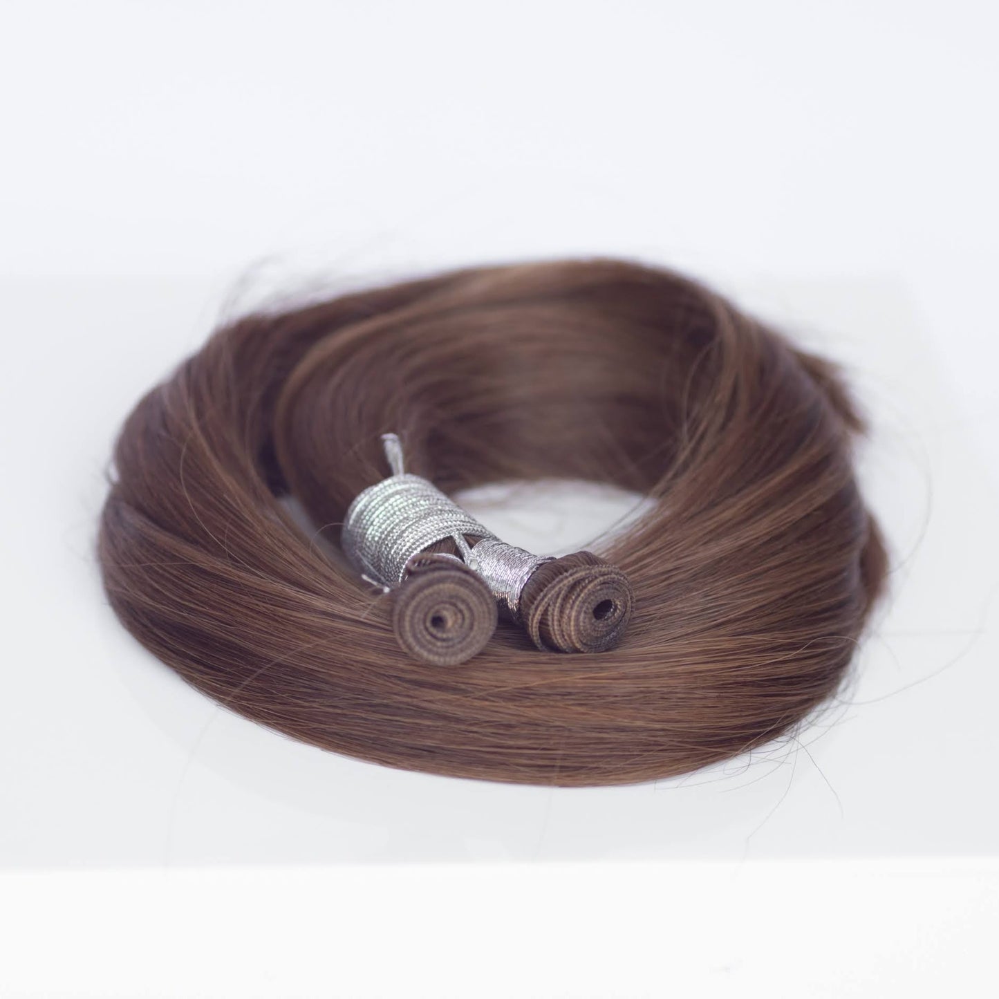 Genius (Micro) Weft 22" 88g Single Donor Virgin - #4 Roasted Walnut (aka Chocolate Brown)