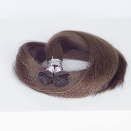 Genius (Micro) Weft 24" 94g Single Donor Virgin - #8 Whisky Brown (aka Ash Brown)