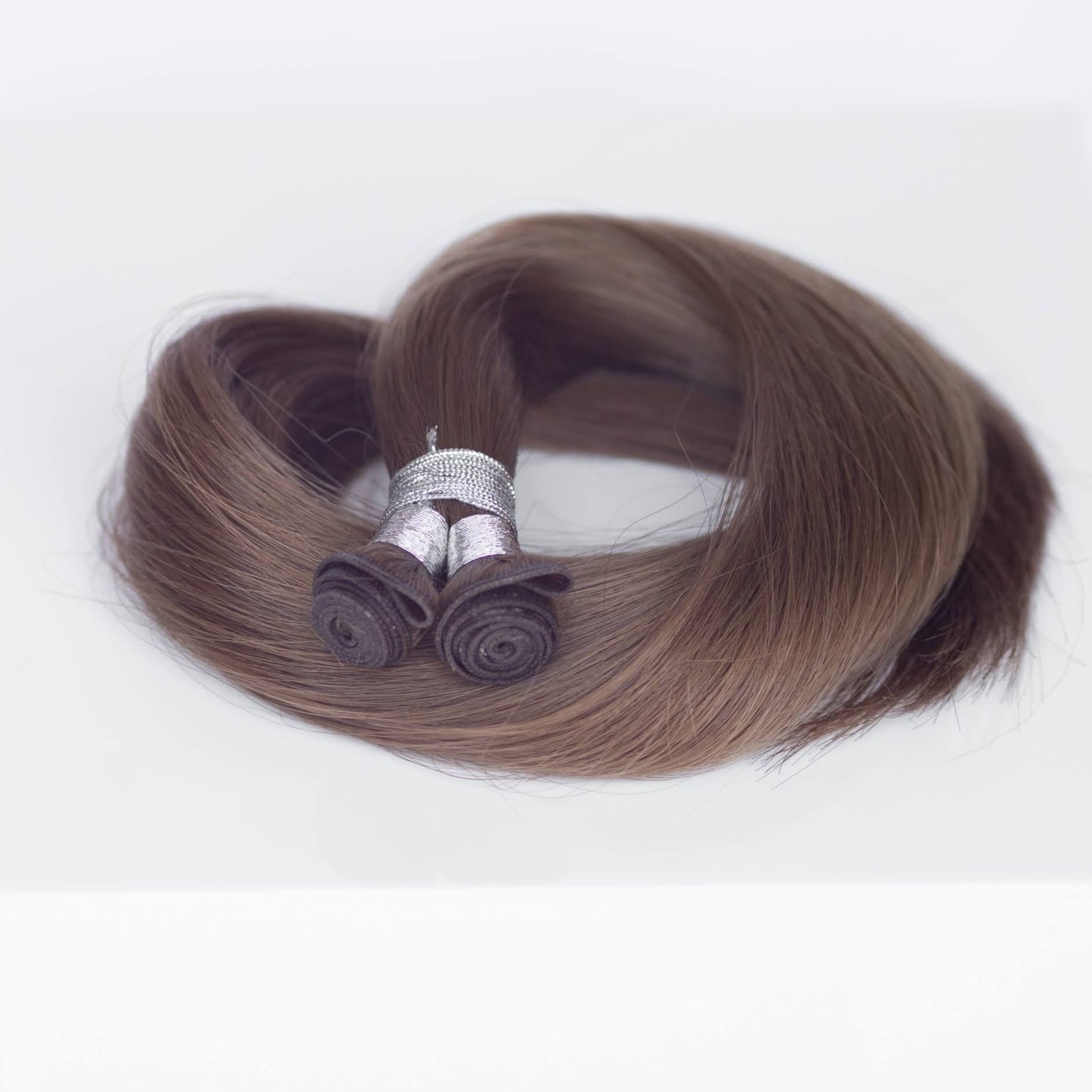 Genius (Micro) Weft 16" 60g Single Donor Virgin - #8 Whisky Brown (aka Ash Brown)