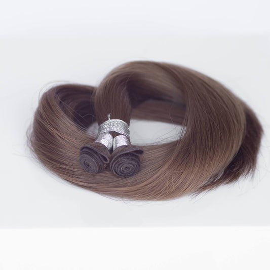 Genius (Micro) Weft 22" 88g Single Donor Virgin - #8 Whisky Brown (aka Ash Brown)