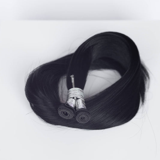 Genius (Micro) Weft 22" 88g Single Donor Virgin - #1 Noir (aka Jet Black)