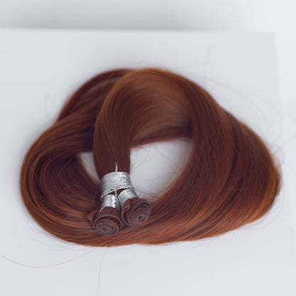 Genius (Micro) Weft 16" 60g Single Donor Virgin - #570 Sunset (aka Pumpkin Spice)