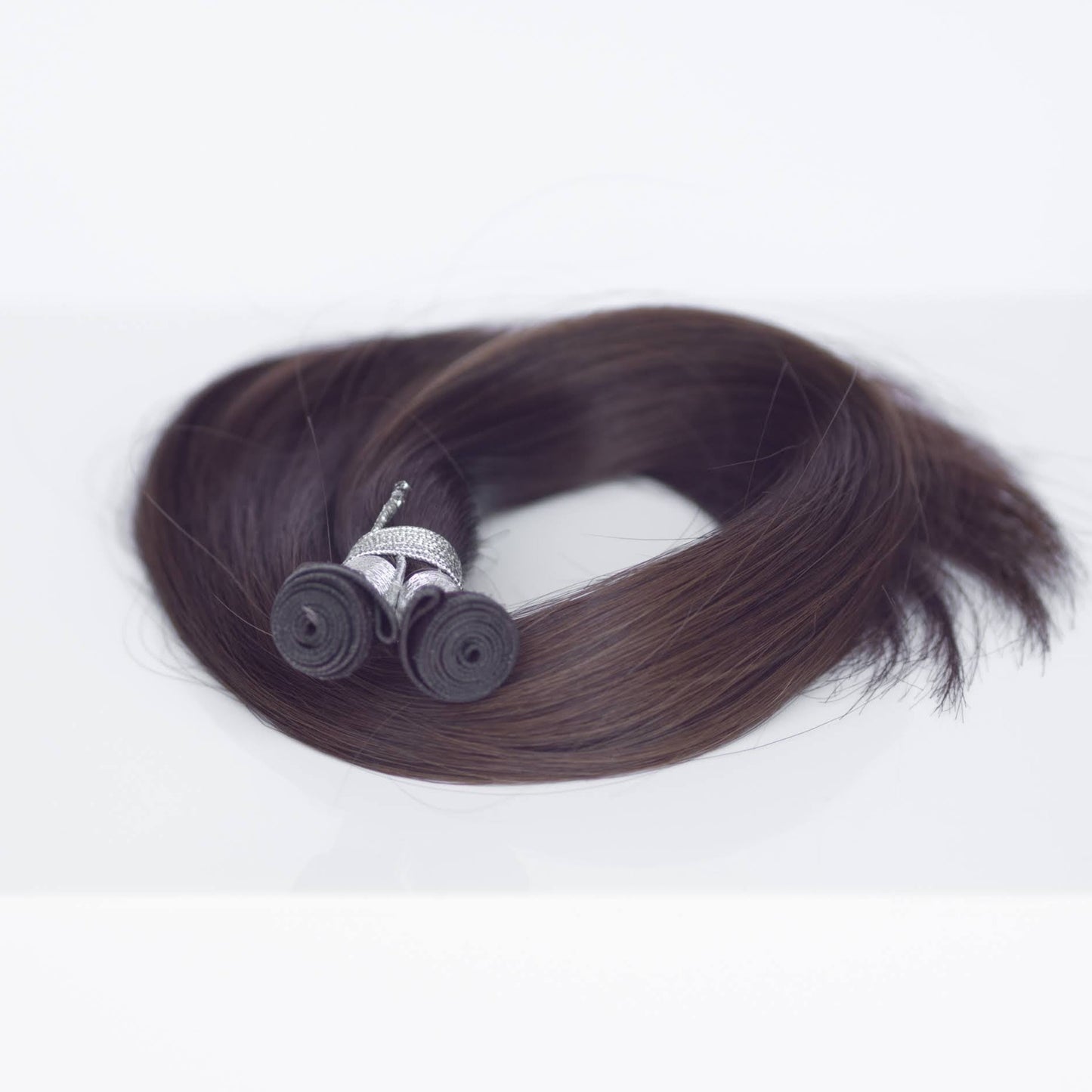 Genius (Micro) Weft 16" 60g Single Donor Virgin - #2 Dark Chocolate (aka Dark Brown)