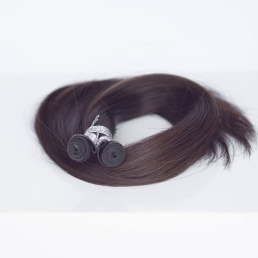 Genius (Micro) Weft 22" 88g Professional Hair Extensions - #2 Dark Chocolate (aka Dark Brown)