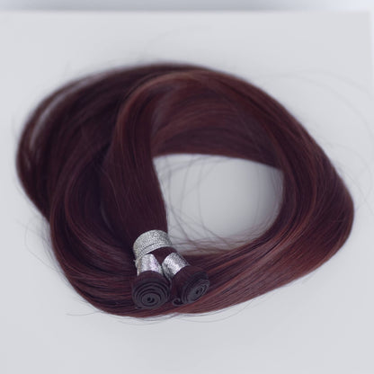 Genius (Micro) Weft 18" 68g Single Donor Virgin - #550 Rouge (aka Cinnamon Mocha)
