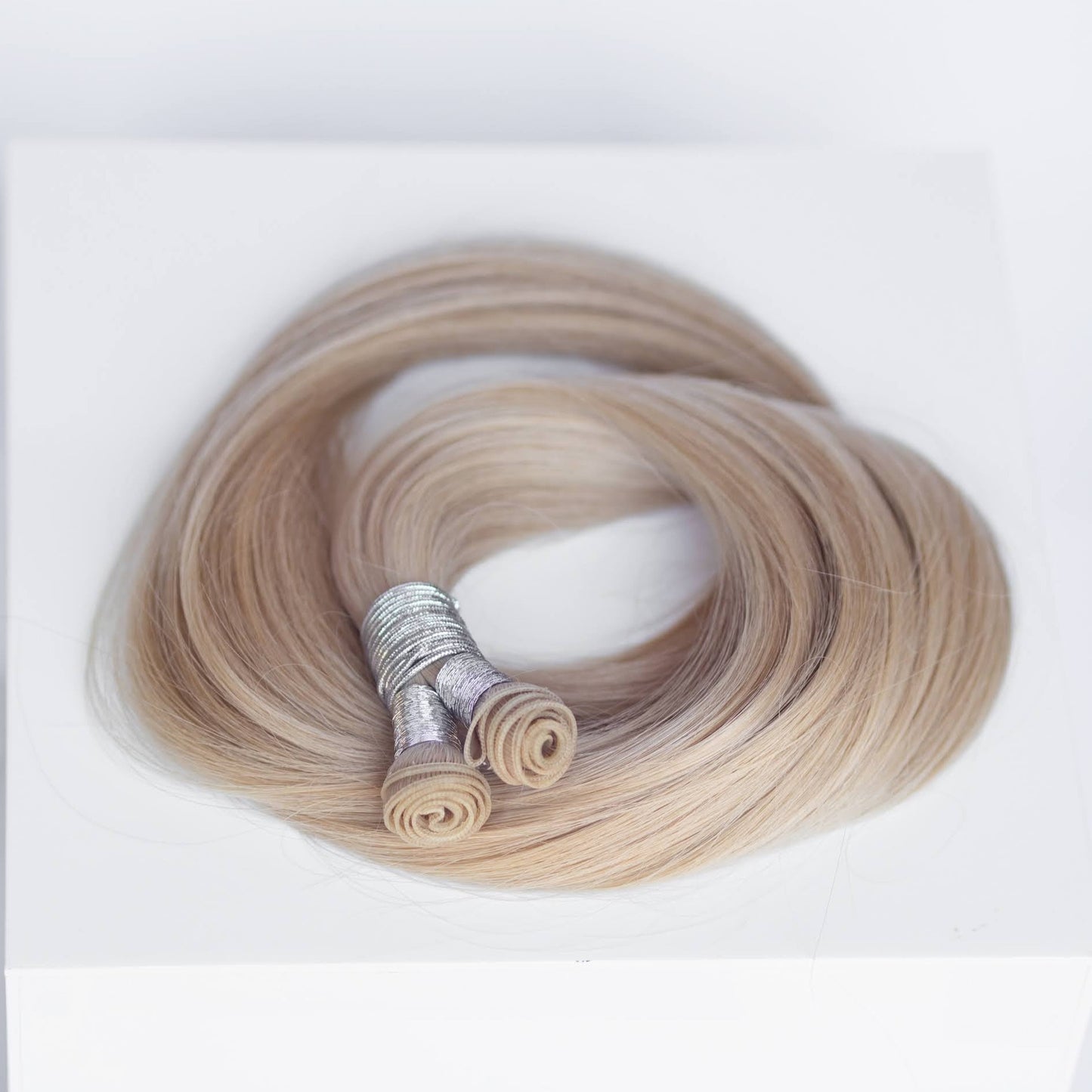 Genius (Micro) Weft 18" 68g Single Donor Virgin - #16 Paris Blonde (aka Vanilla Blonde)