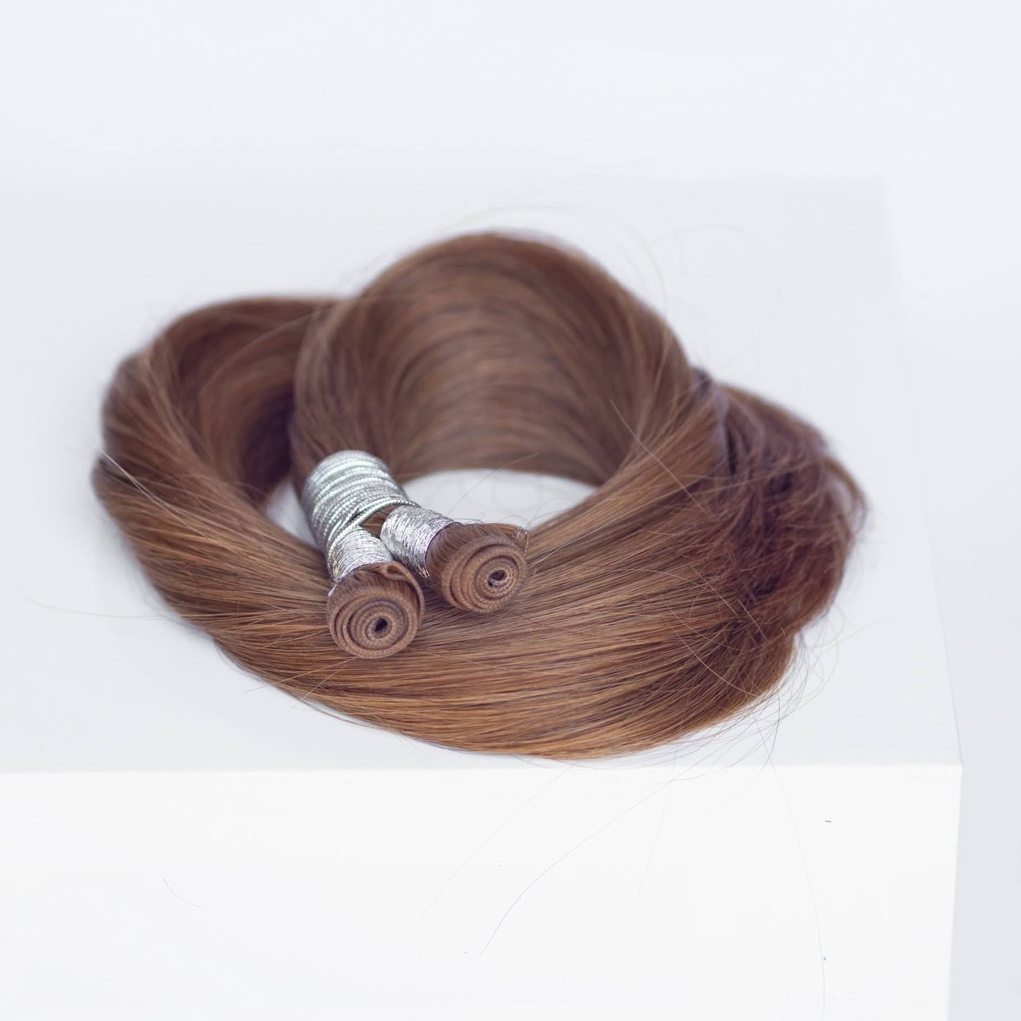 Genius (Micro) Weft 16" 60g Single Donor Virgin - #6 Cinnamon Brown (aka Chestnut Brown)