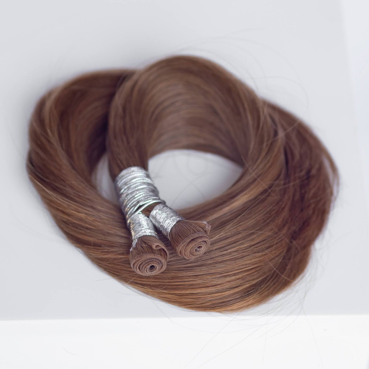 Genius (Micro) Weft 16" 60g Single Donor Virgin - #6 Cinnamon Brown (aka Chestnut Brown)