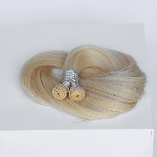 Genius (Micro) Weft 16" 60g Single Donor Virgin - #60 Classic Blonde (aka Ash Blonde)