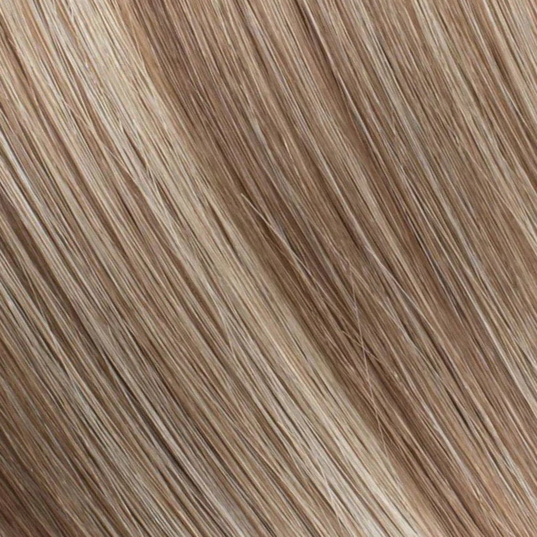 Machine-Tied Weft 16" 120g Single Donor Virgin - #6/18 Highlight Hot Toffee Blonde
