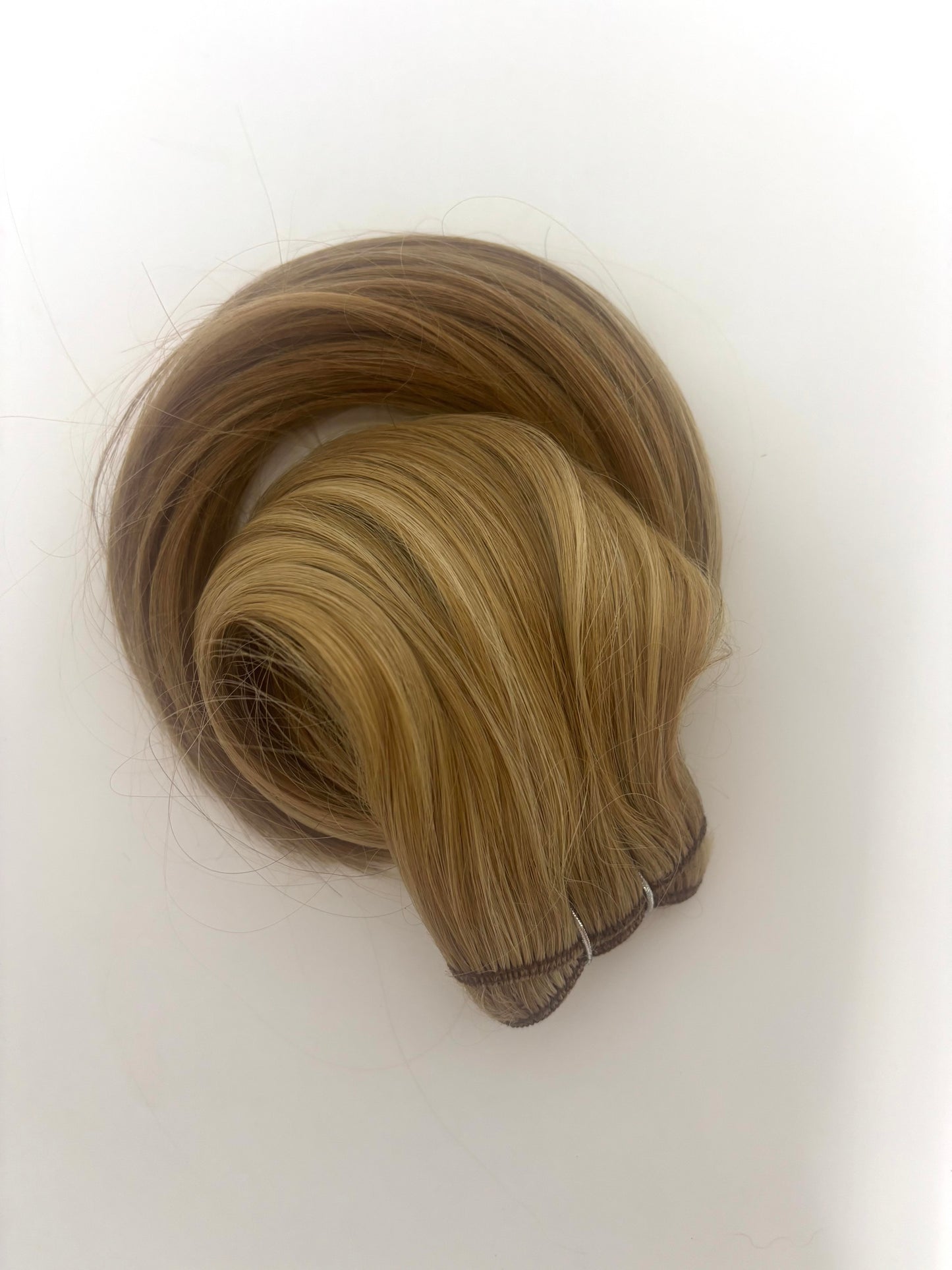 Machine-Tied Weft 18" 130g Professional Hair Extensions - Warm Brown Highlight SALE - 40% OFF - FINAL SALE