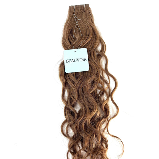Butterfly Weft 20" 60g 50/50 Professional Blend - WAVE Texture - #8 Whiskey Brown (aka Ash Brown)