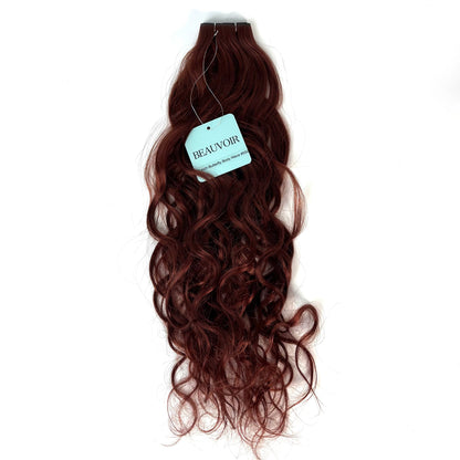 Butterfly Weft 20" 60g 50/50 Professional Blend - WAVE Texture - #550 Rouge (aka Cinnamon Mocha)