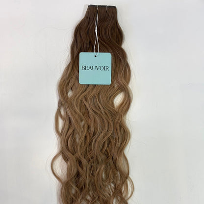 Butterfly Weft 20" 60g 50/50 Pro Blend - WAVE Texture - #007 Toasted Blonde by Garyn Santos