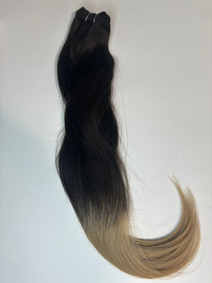 Machine-Tied Weft 22" 160g Professional Hair Extensions -  Dark Chocolate Ombré #A2/16A - FINAL SALE 40% OFF