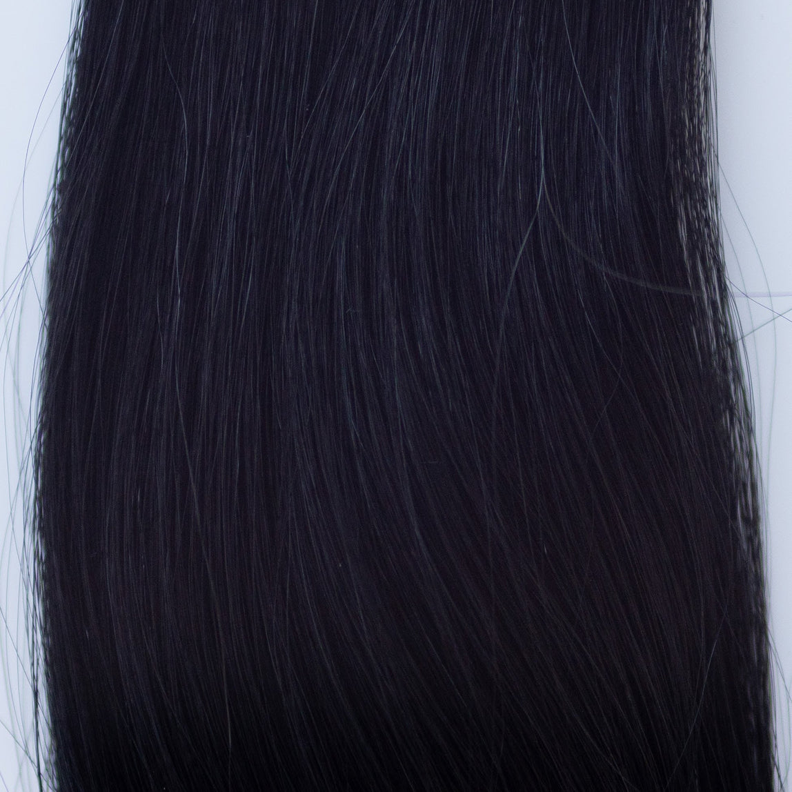 Machine-Tied Weft 16" 120g Pro Blend - #1 Noir (aka Jet Black)