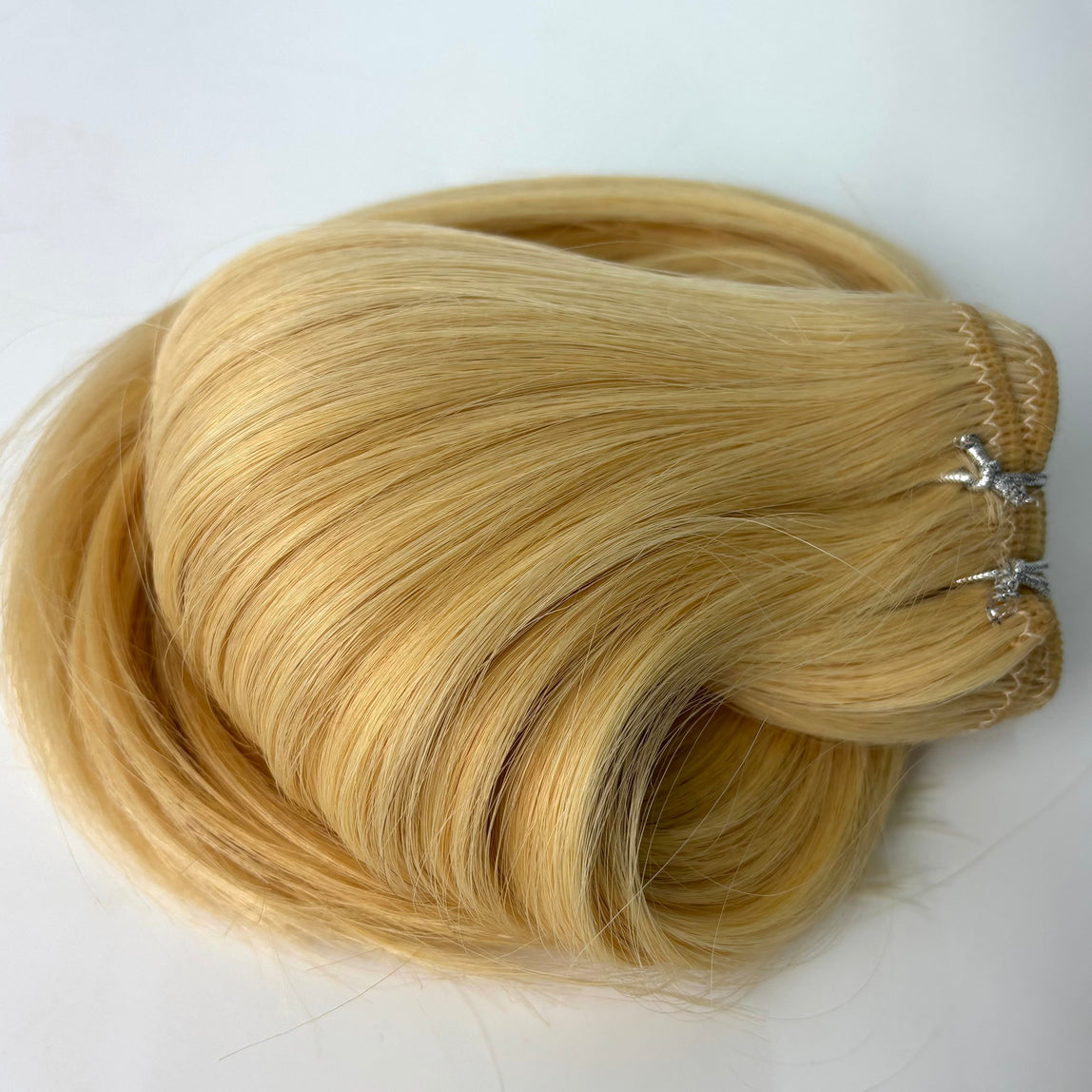 Machine-Tied Weft 18" 130g Professional Hair Extensions - Yellow Blonde - 40% OFF - FINAL SALE