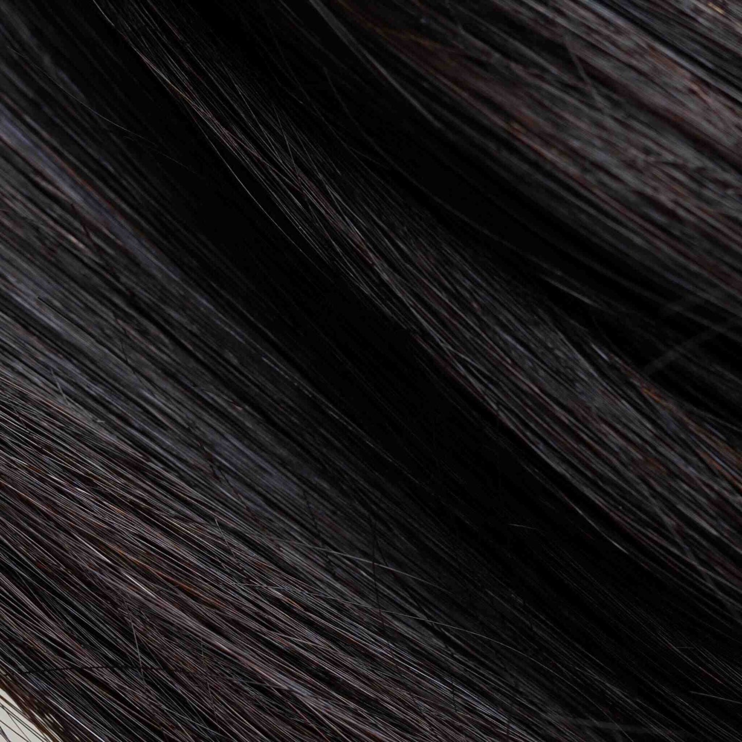 Machine-Tied Weft 18" 130g Single Donor Virgin - #1B Midnight (aka Off Black)