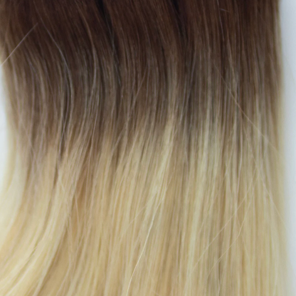 I-Tip hair extensions #T3/60 Cocoa Rooted Blonde 18" - Beauvoir hair