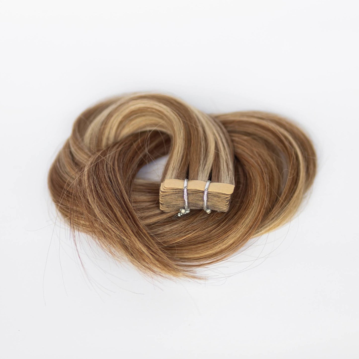 Tape-In 24" 55g Professional Hair Extensions - #6/18 Sea Salt & Caramel (aka Highlight Hot Toffee Blonde)