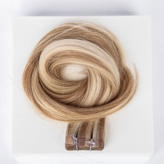 Tape-In 22" 50g Single Donor Virgin - #10/16/60 J’Adore Blonde Highlight (aka Sweet Blonde)