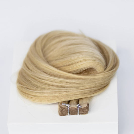 Tape-In 22" 50g Professional Hair Extensions - #22 Southern Belle Blonde (aka Light Ash Blonde)