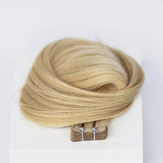 Tape-In 18" 50g Professional Hair Extensions - #22 Southern Belle Blonde (aka Light Ash Blonde)