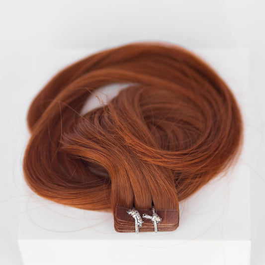 Tape-In 16" 50g Professional Hair Extensions - #570 Sunset (aka Pumpkin Spice)