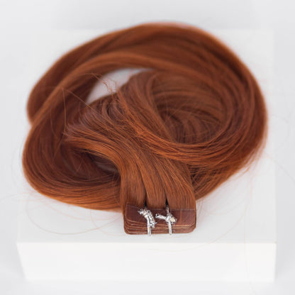 Tape-In 18" 50g Single Donor Virgin - #570 Sunset (aka Pumpkin Spice)