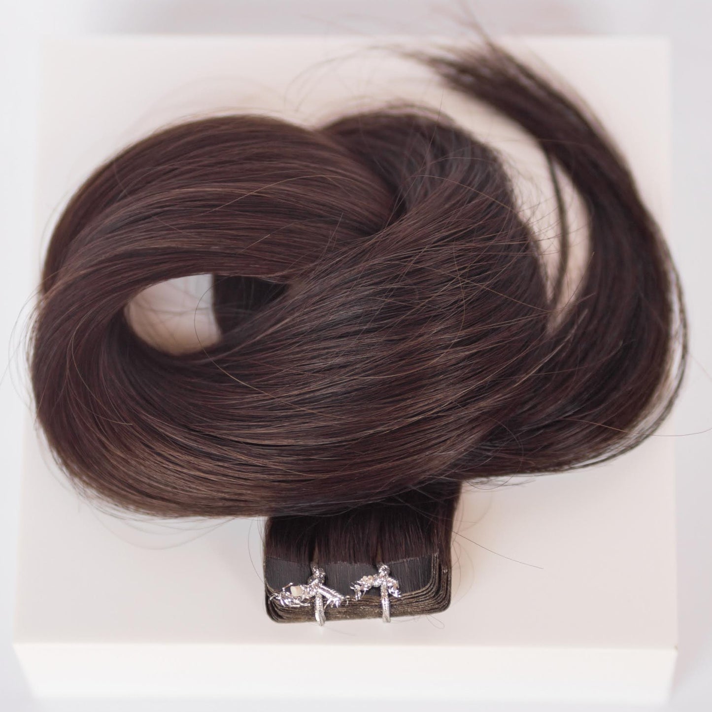 Tape-In 16" 50g Professional Hair Extensions - #1C Espresso Brown (aka Mocha Brown)