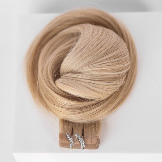 Tape-In 18" 50g Professional Hair Extensions - #16 Paris Blonde (aka Vanilla Blonde)