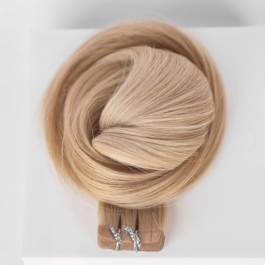 Tape-In 22" 50g Professional Hair Extensions - #16 Paris Blonde (aka Vanilla Blonde)