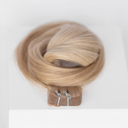 Tape-In 18" 50g Professional Hair Extensions - #16 Paris Blonde (aka Vanilla Blonde)