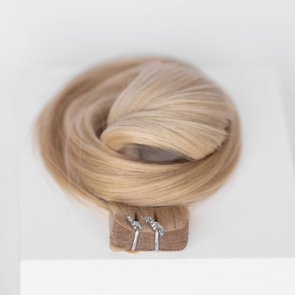 Tape-In 22" 50g Professional Hair Extensions - #16 Paris Blonde (aka Vanilla Blonde)