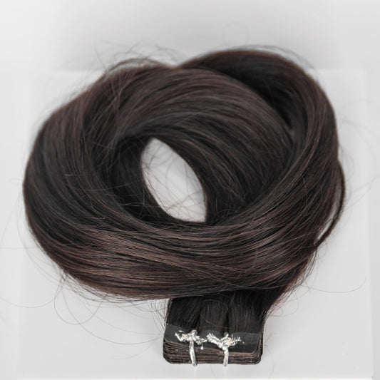 Tape-In 20" 50g Single Donor Virgin - #2 Dark Chocolate (aka Dark Brown)