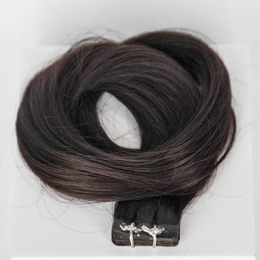 Tape-In 24" 55g Single Donor Virgin - #2 Dark Chocolate (aka Dark Brown)