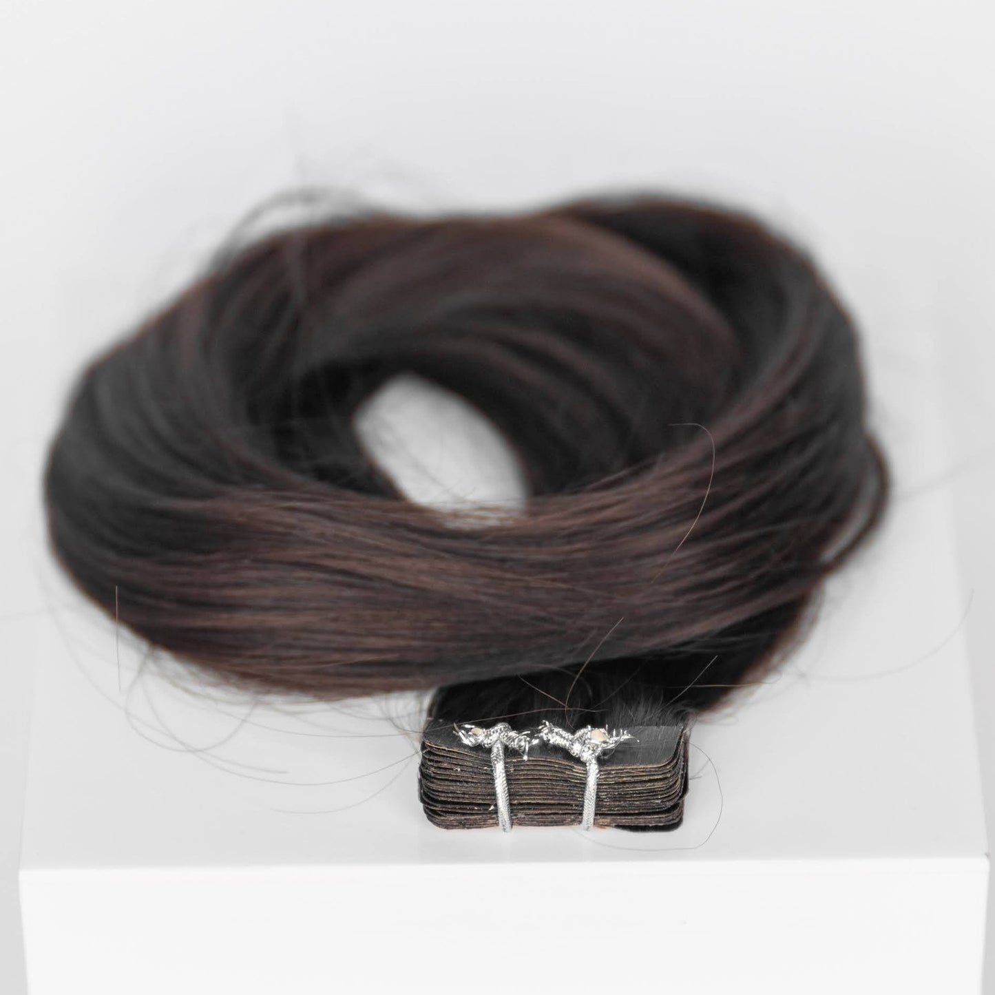 Tape-In 16" 50g Single Donor Virgin -  #2 Dark Chocolate (aka Dark Brown)