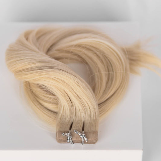 Tape-In 18" 50g Professional Hair Extensions - #60 Classic Blonde (aka Ash Blonde)