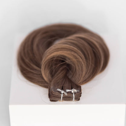 Tape-In 24" 55g Single Donor Virgin - #8 Whisky Brown (aka Ash Brown)