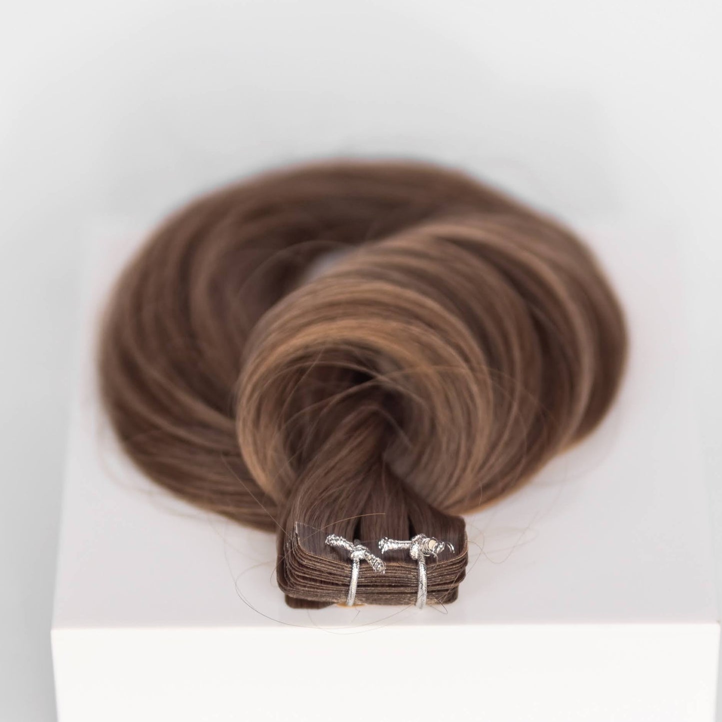 Tape-In 20" 50g Professional Hair Extensions - #8 Whisky Brown (aka Ash Brown)