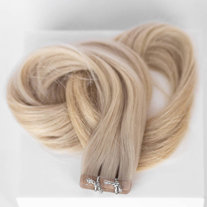 Tape-In 20" 50g Professional Hair Extensions - #80 Hollywood Blonde