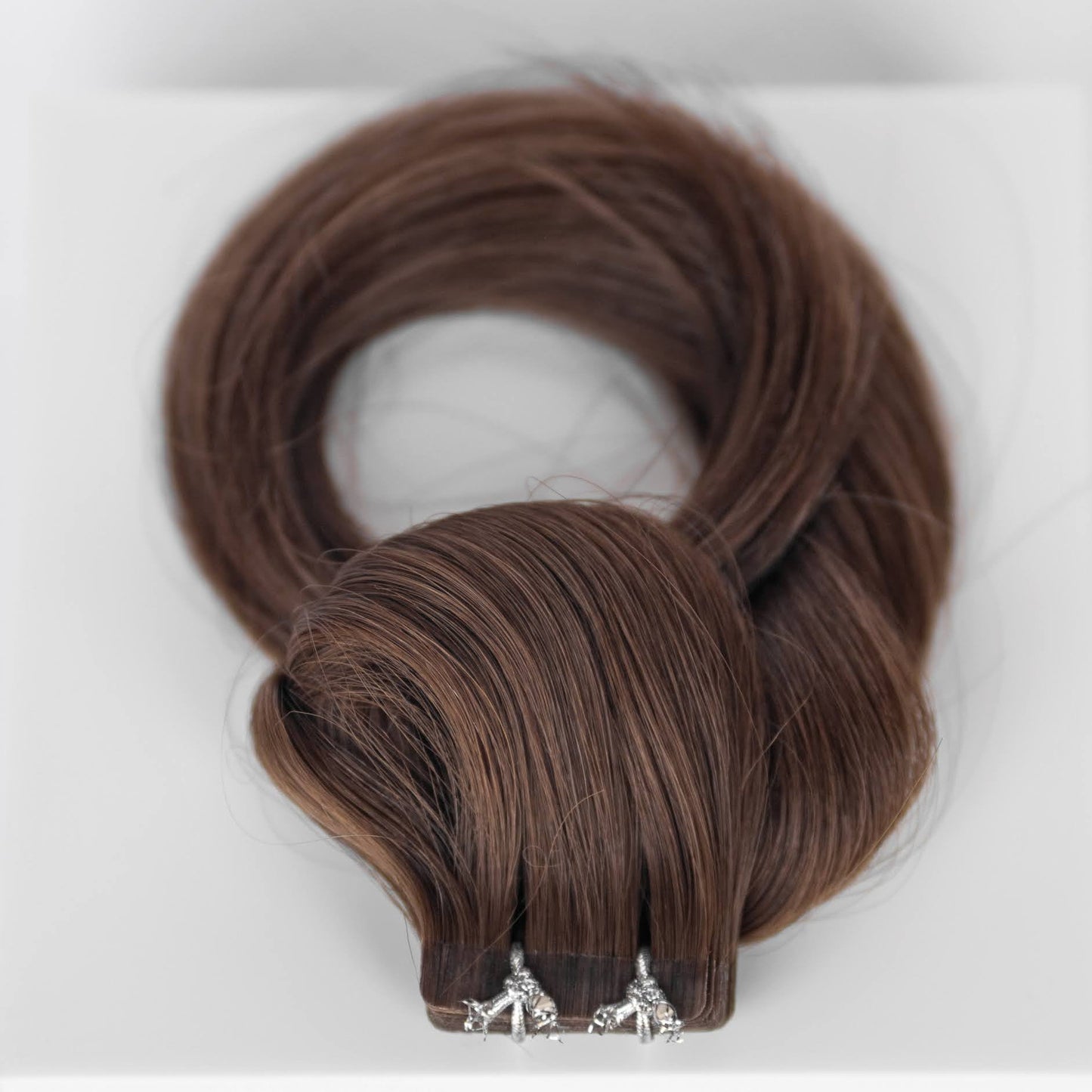 Tape-In 16" 50g Professional Hair Extensions - #4 Roasted Walnut (aka Chocolate Brown)